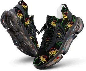 Palm Trees in Jamaica Colors Walking Shoes for Men Lightweight Tennis Fashion Elastic Sports Shoes Cushion Basketball Shoes
