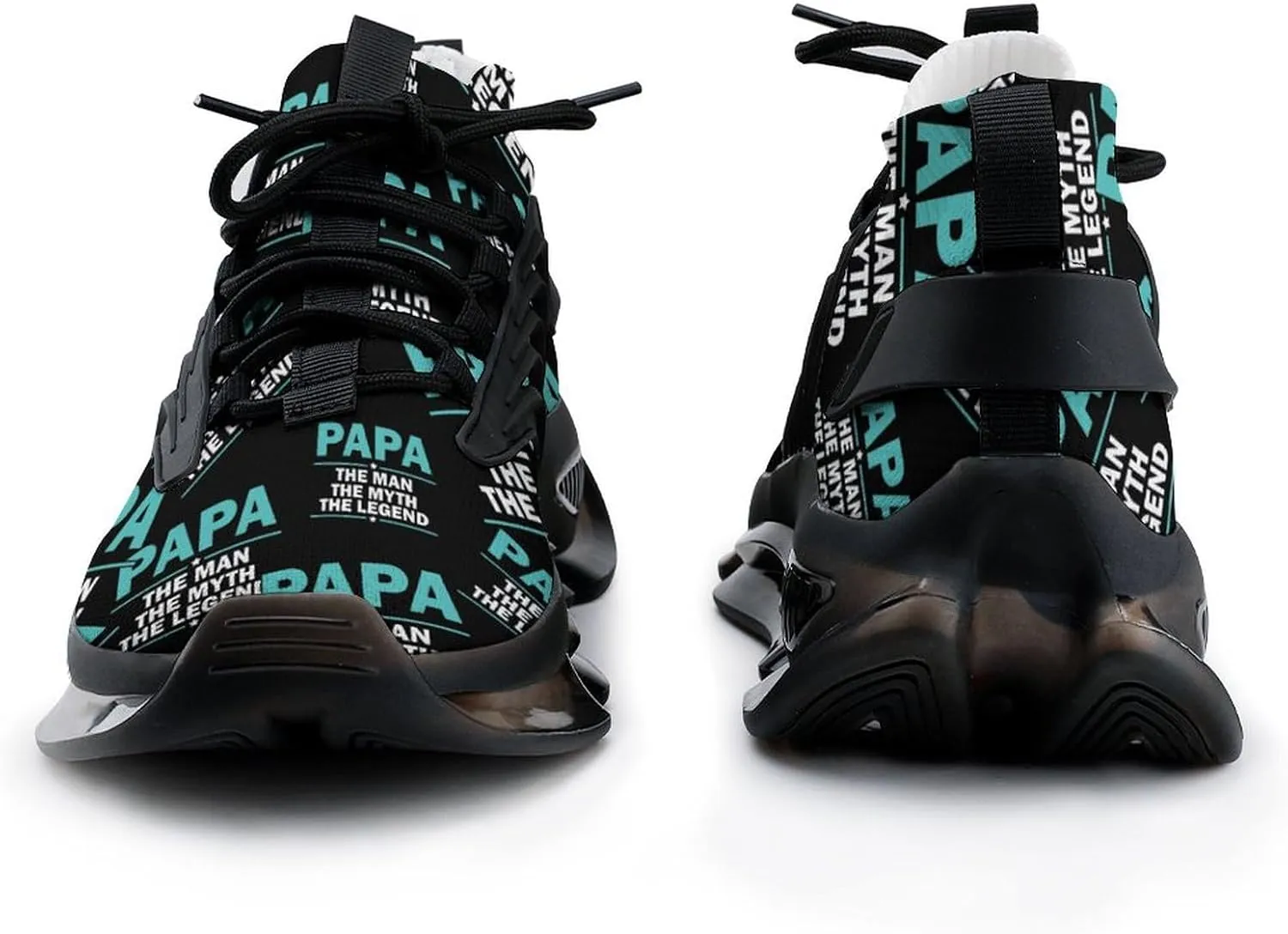 Papa The Man The Myth The Legend Walking Shoes for Men Lightweight Tennis Fashion Elastic Sports Shoes Cushion Basketball Shoes
