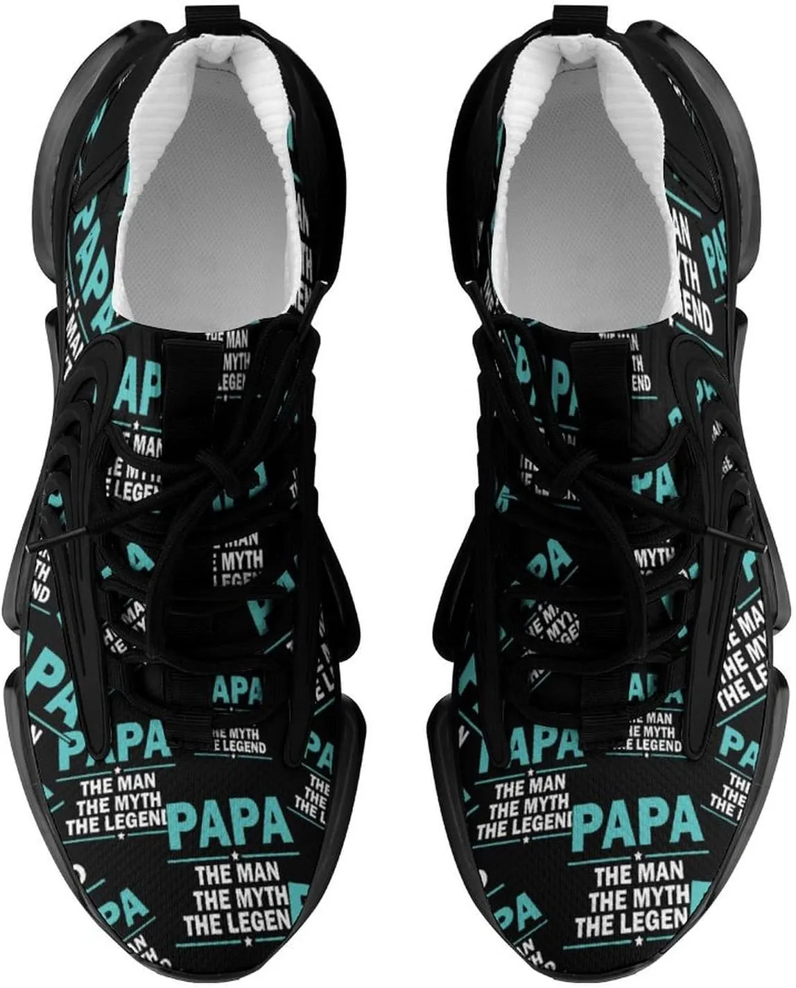 Papa The Man The Myth The Legend Walking Shoes for Men Lightweight Tennis Fashion Elastic Sports Shoes Cushion Basketball Shoes