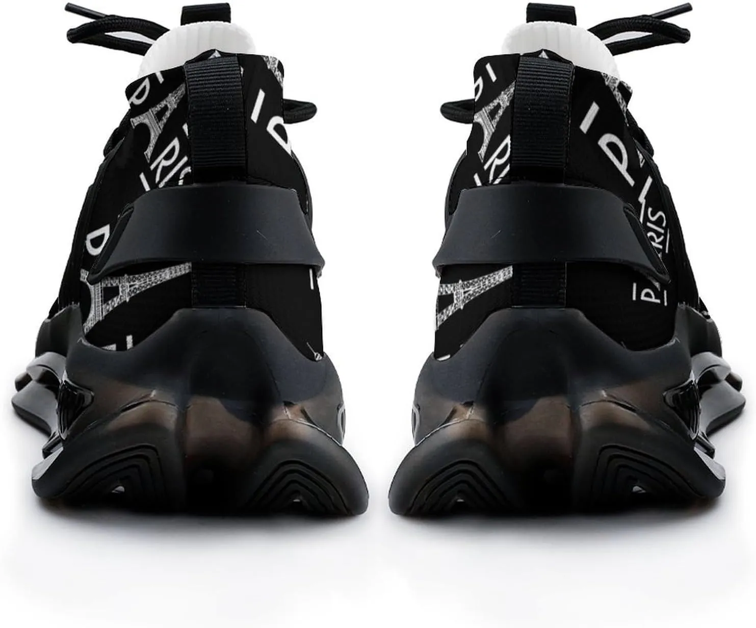 Paris with Eiffel Mens Running Shoes Lightweight Walking Tennis Shoes Soft Soled Elastic Cushion Basketball Shoes