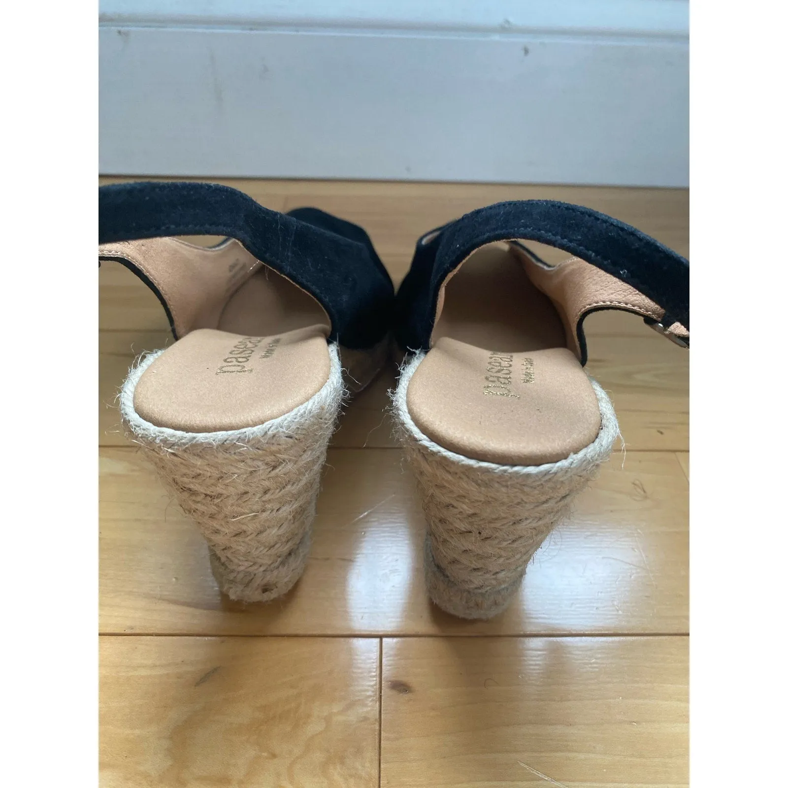 Paseart Black Suede Espadrilles Size 37