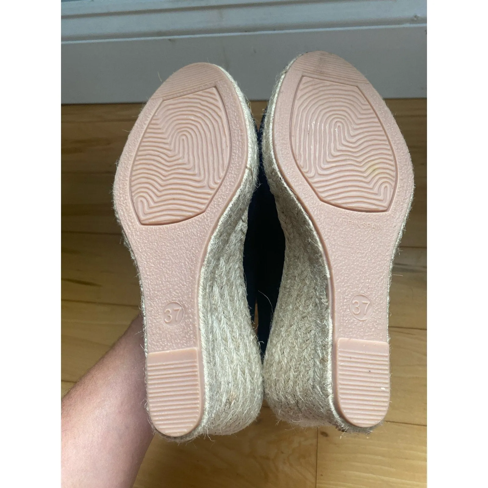 Paseart Black Suede Espadrilles Size 37
