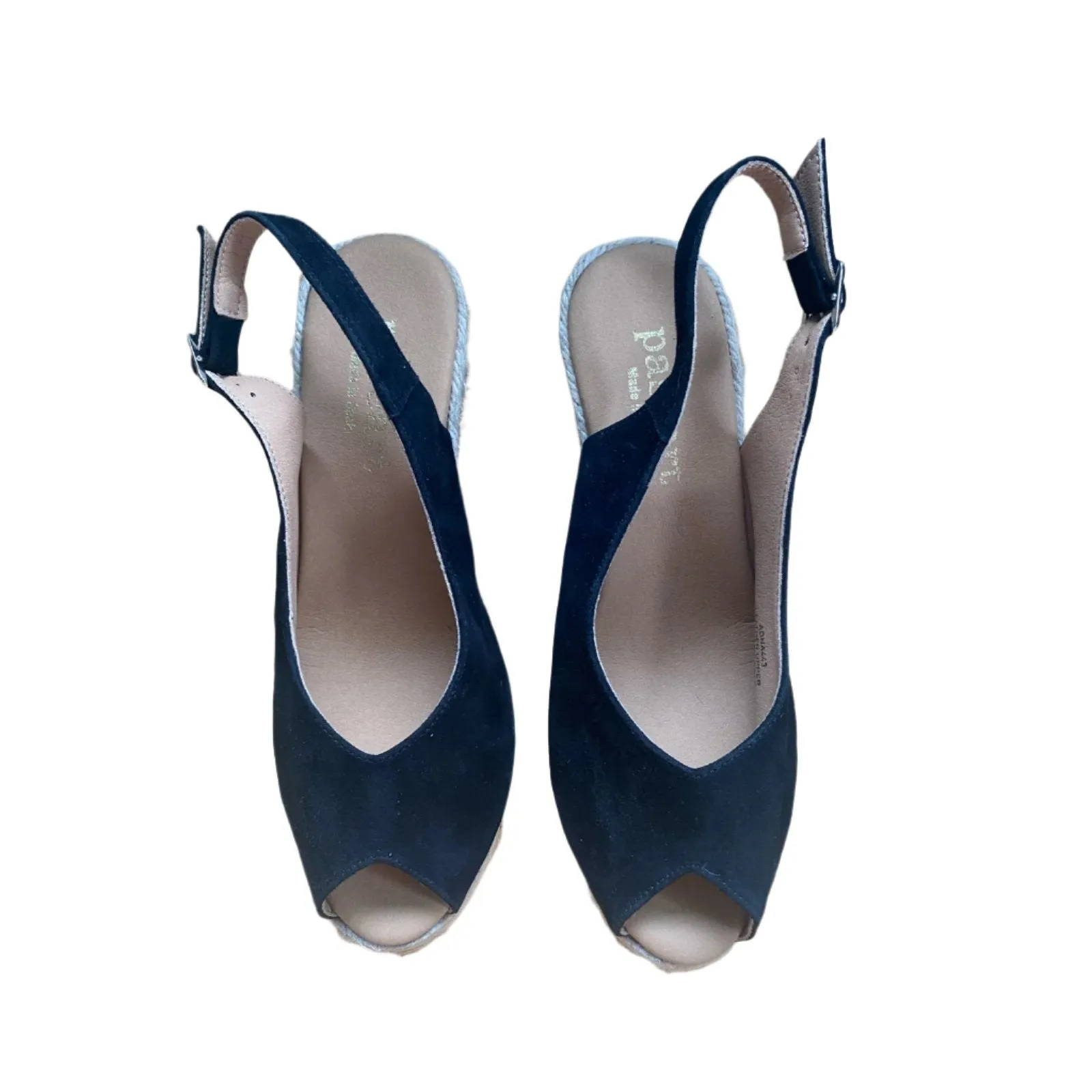 Paseart Black Suede Espadrilles Size 37