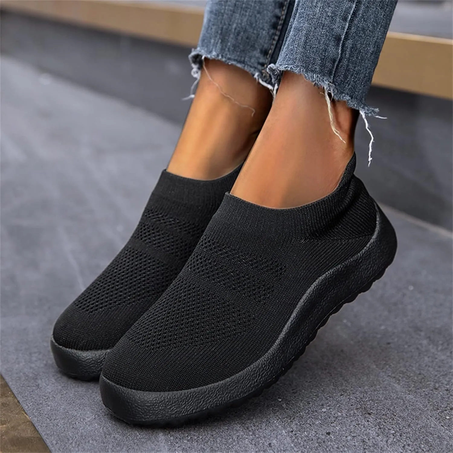 Platform Sneakers for Women 2023 Non Slip Work Shoes for Women Nurse Gym Shoes Women Slip Ons Wide Toe Box Shoes Women Sneakers Zapato Ortopedico para Mujer Pie Derecho