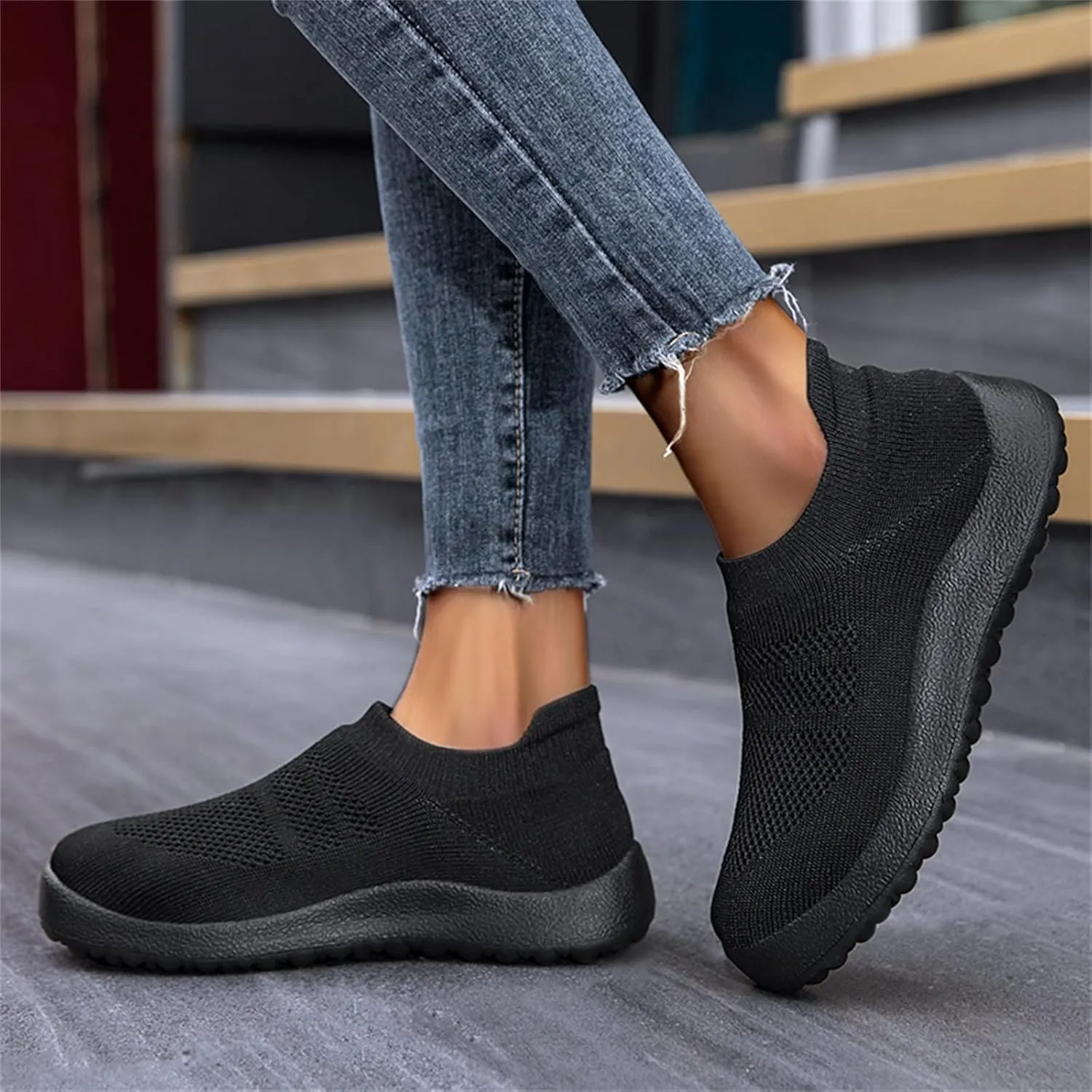 Platform Sneakers for Women 2023 Non Slip Work Shoes for Women Nurse Gym Shoes Women Slip Ons Wide Toe Box Shoes Women Sneakers Zapato Ortopedico para Mujer Pie Derecho