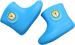 POLG Little Kids Rain Boots for Girls Boys Toddler Cartoon Dinosaur Waterproof Rubber Sole Shoes 1-6 Years