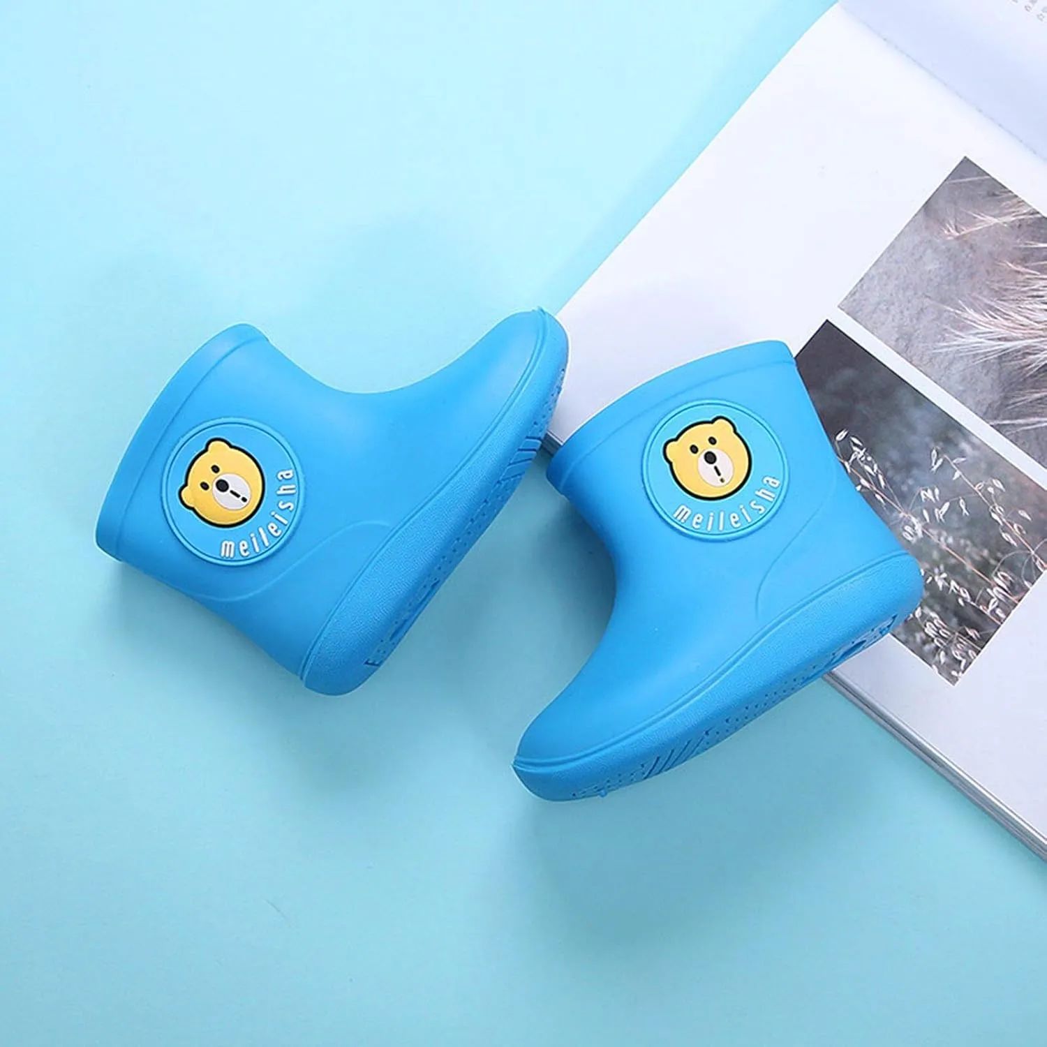 POLG Little Kids Rain Boots for Girls Boys Toddler Cartoon Dinosaur Waterproof Rubber Sole Shoes 1-6 Years