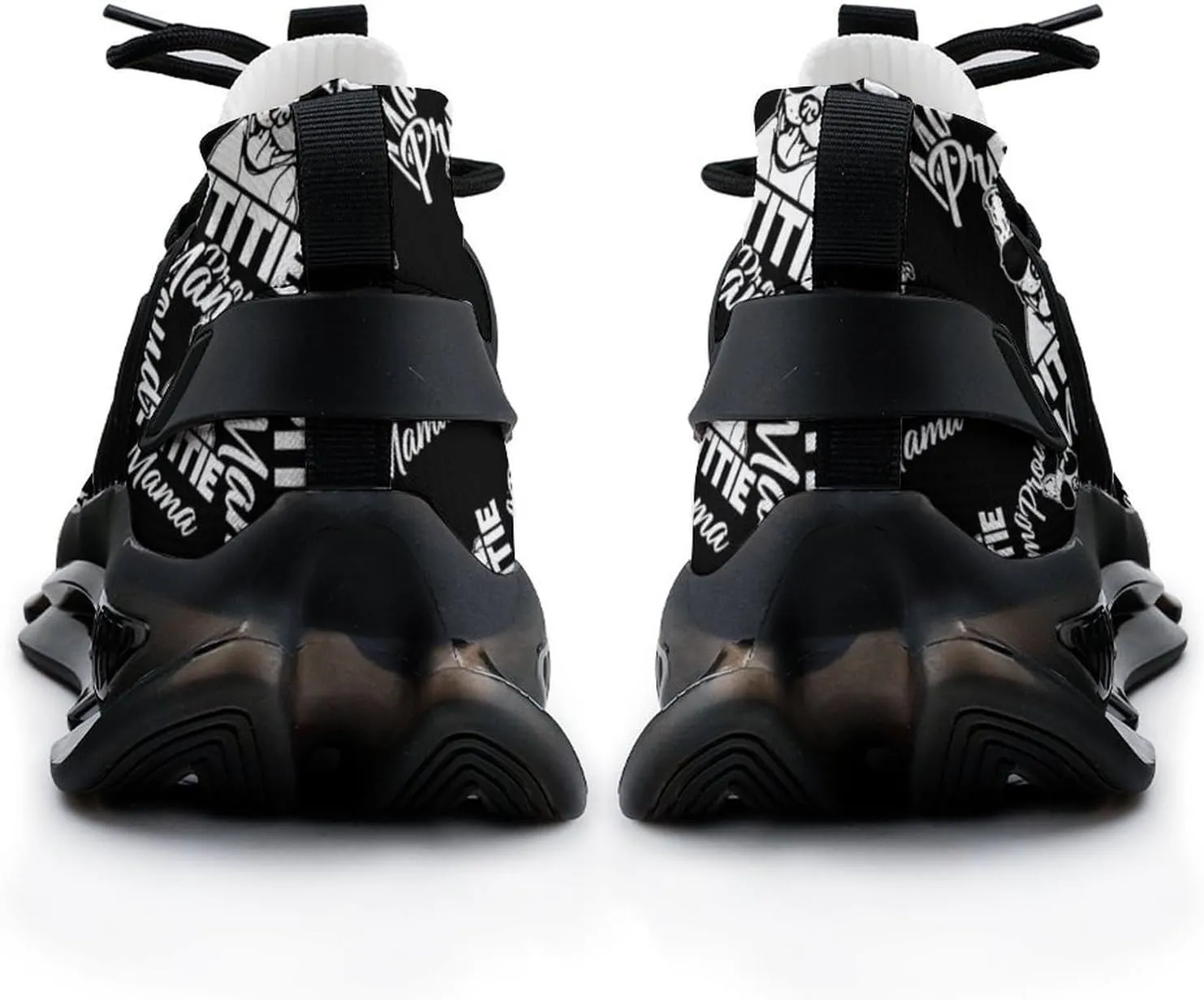Proud Pittie Mama Walking Shoes for Men Lightweight Tennis Fashion Elastic Sports Shoes Cushion Basketball Shoes
