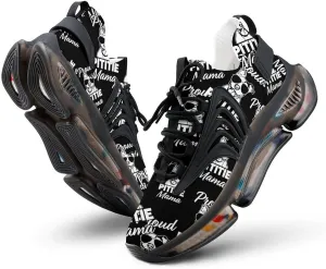 Proud Pittie Mama Walking Shoes for Men Lightweight Tennis Fashion Elastic Sports Shoes Cushion Basketball Shoes