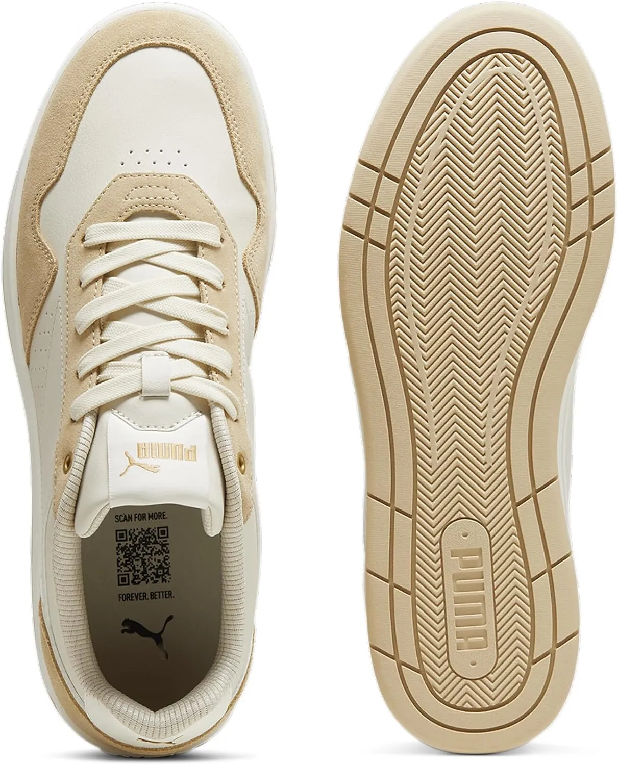 PUMA Men's Court Classic Shoes, Alpine Snow-Toasted Almond, 11.5