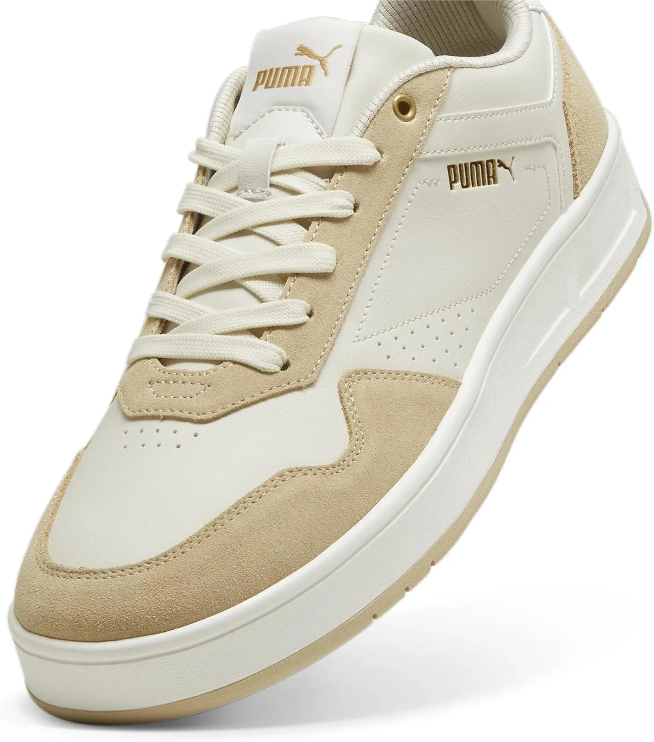 PUMA Men's Court Classic Shoes, Alpine Snow-Toasted Almond, 11.5
