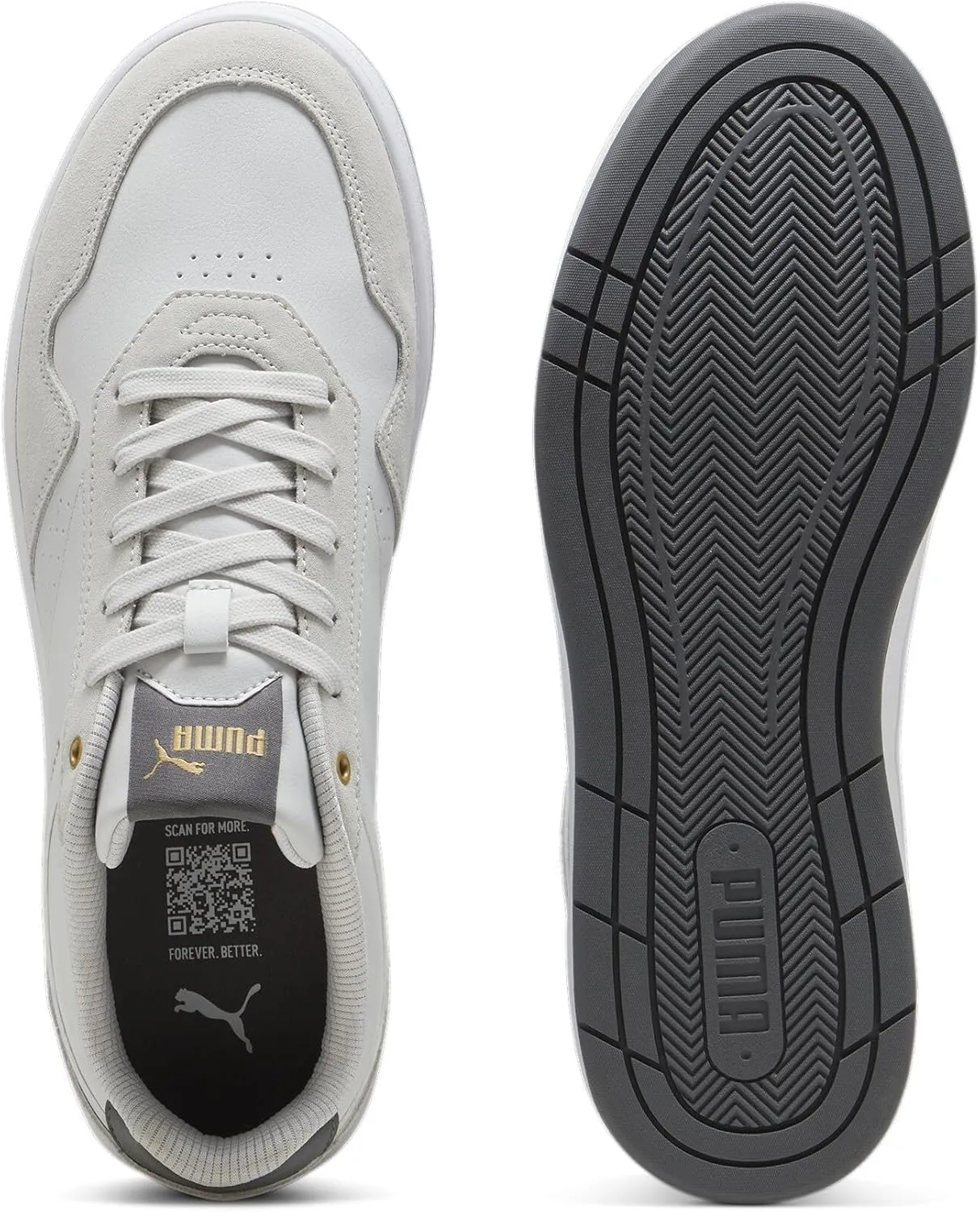 PUMA Men's Court Classic Shoes, Alpine Snow-Toasted Almond, 11.5
