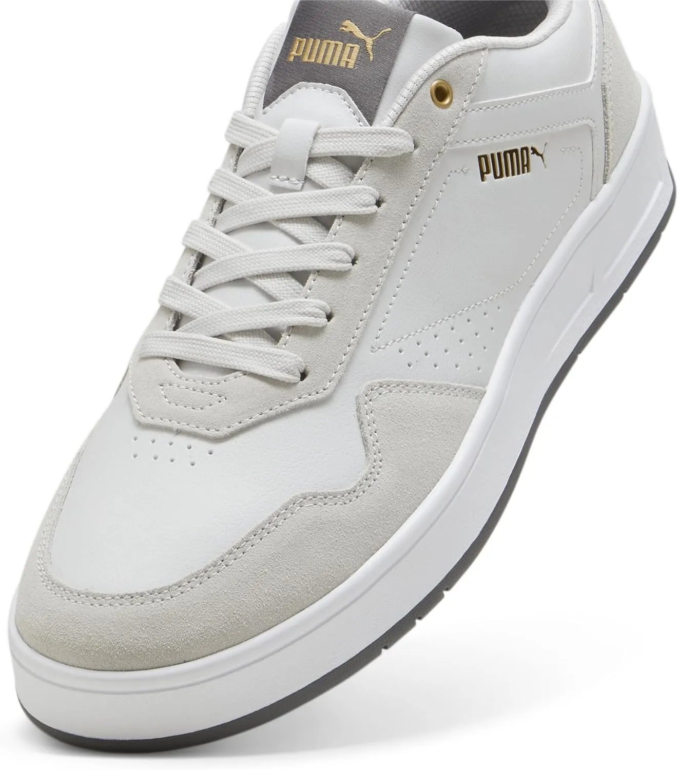 PUMA Men's Court Classic Shoes, Alpine Snow-Toasted Almond, 11.5