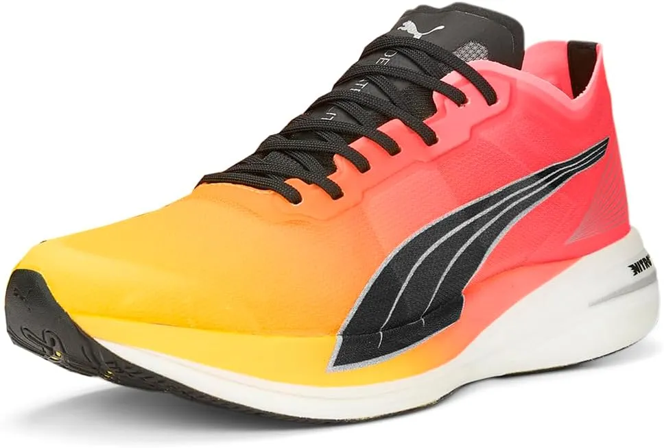 PUMA Mens Deviate Nitro Elite Fireglow Running Sneakers Shoes - Orange