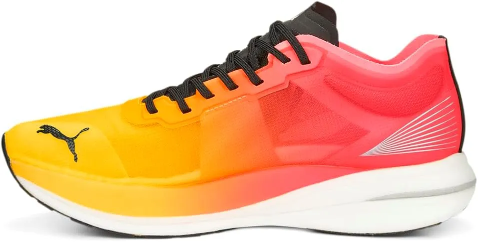 PUMA Mens Deviate Nitro Elite Fireglow Running Sneakers Shoes - Orange