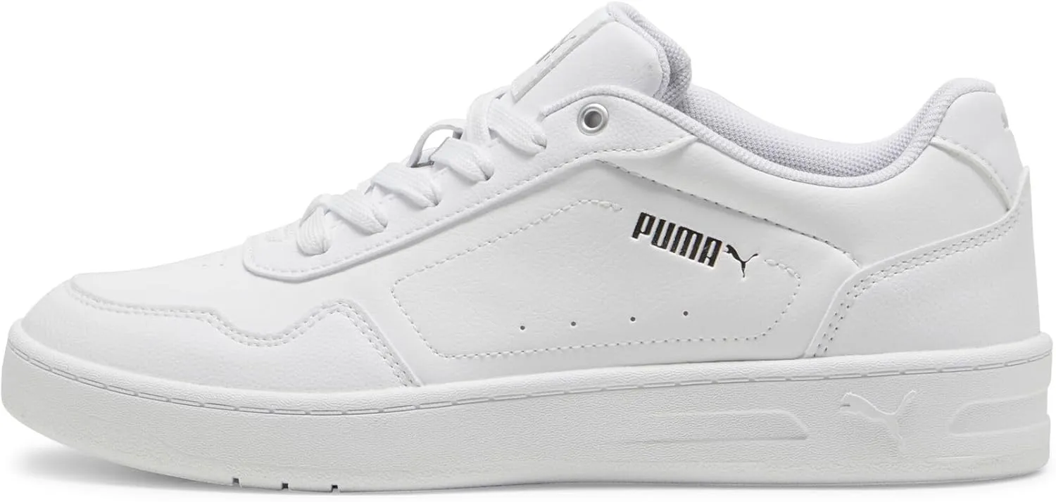 PUMA Women's Court Classy Shoes, White-Silver, 5.5