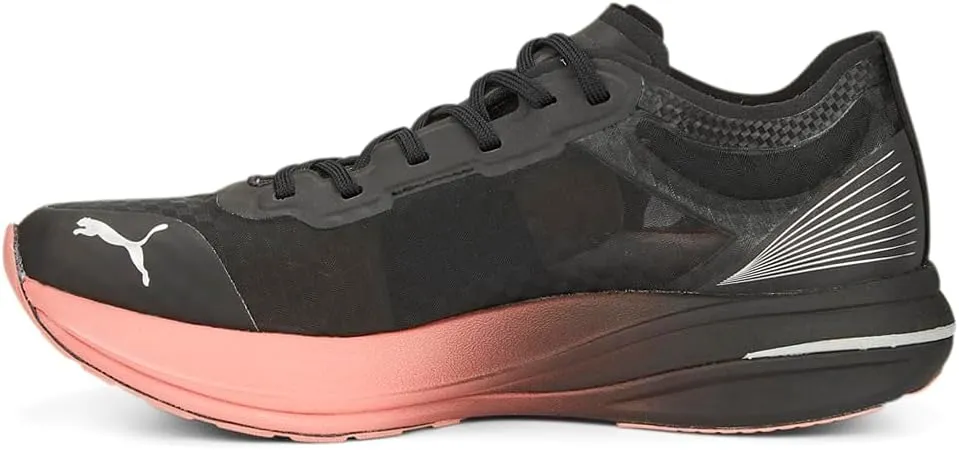 PUMA Womens Deviate Nitro Elite Carbon Running Sneakers Shoes - Black