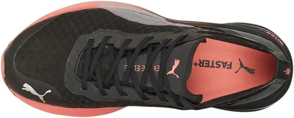 PUMA Womens Deviate Nitro Elite Carbon Running Sneakers Shoes - Black