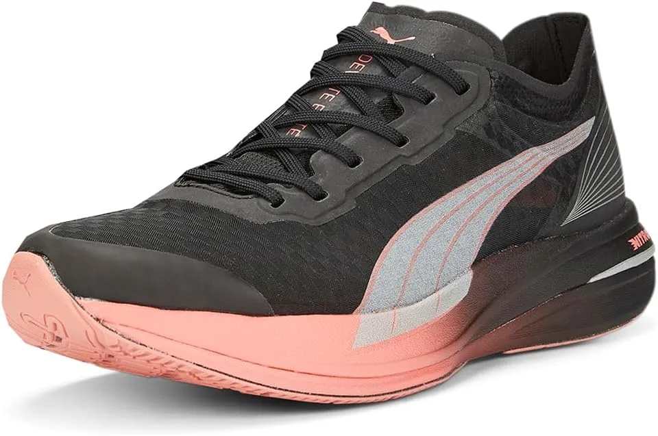 PUMA Womens Deviate Nitro Elite Carbon Running Sneakers Shoes - Black