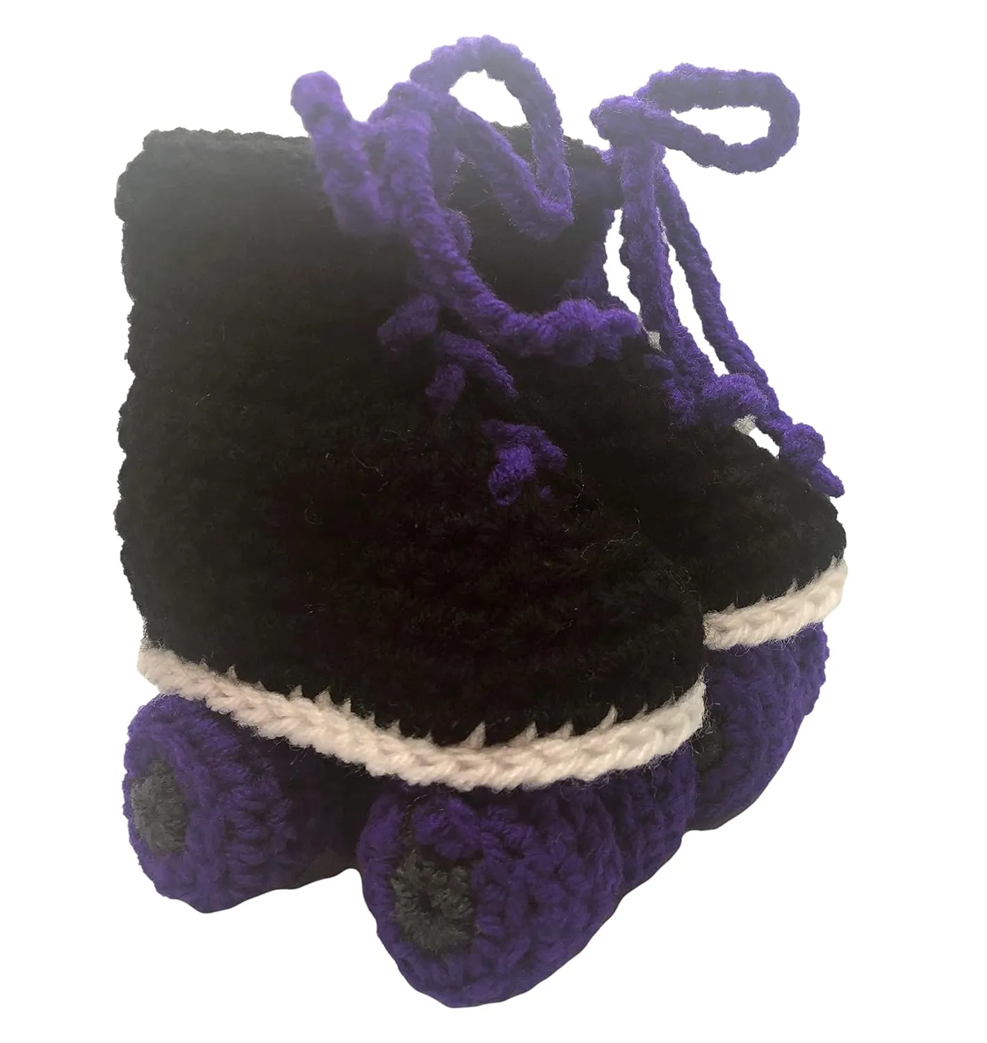 Purple Racing Style Roller Skate baby booties