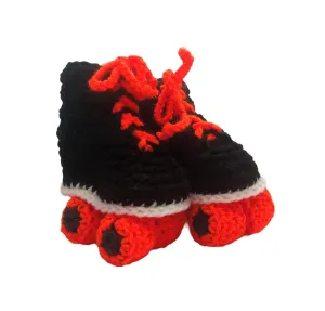 Racing Style Roller Skate baby booties (Orange)