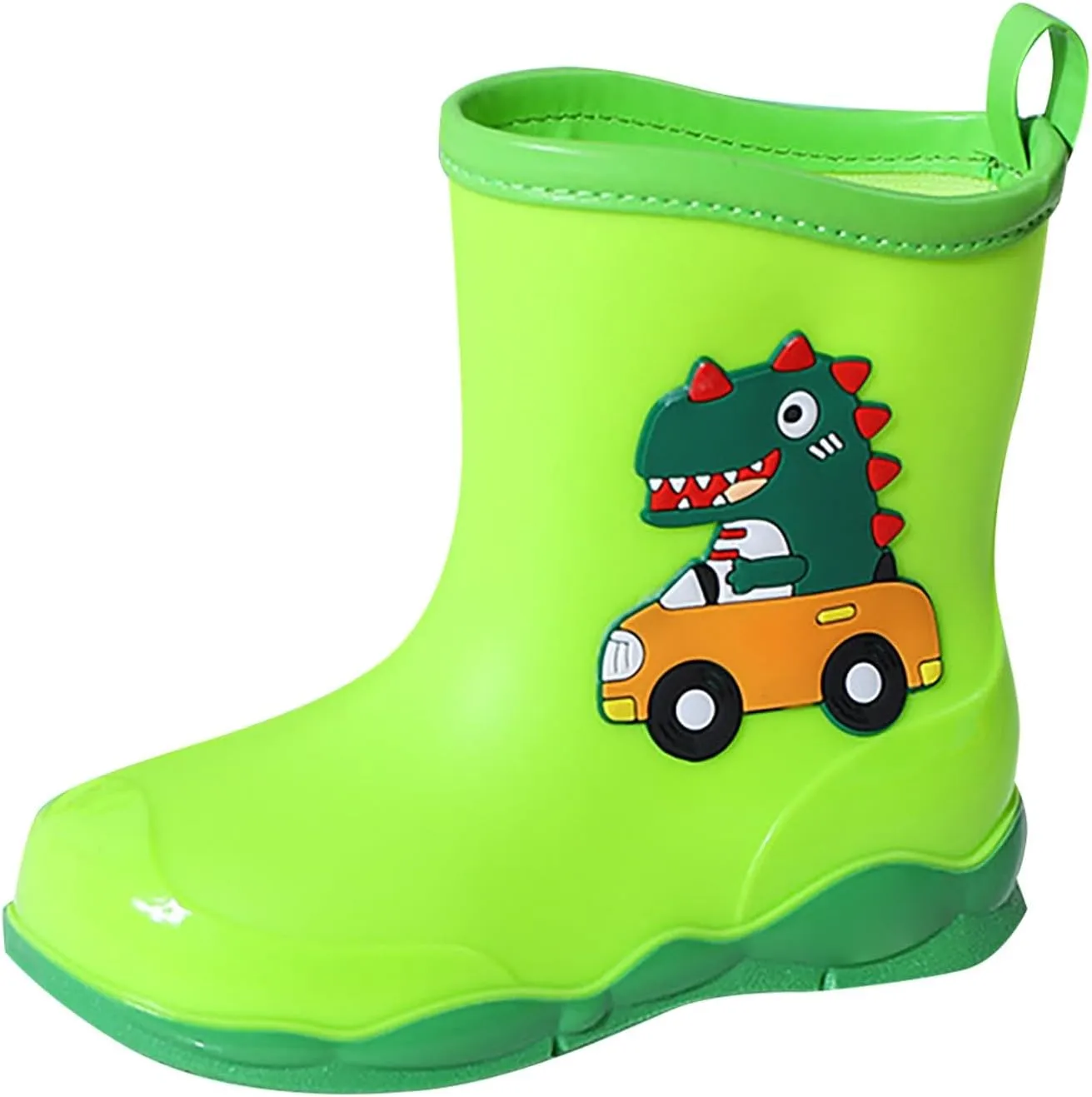 Rain Boots Boys Kids Dinosaur Printed Rain Shoes Outdoor Boots Non Slip Rain PVC Rain Boots For Kids Girls' Rain Boots