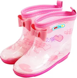 rain Boots Toddler Rain Boots Girls Rain Boots Non-Slip Waterproof Boots Cute Style Design Antiskid rain Boots (Color : Pink Candy Size : 16cm)