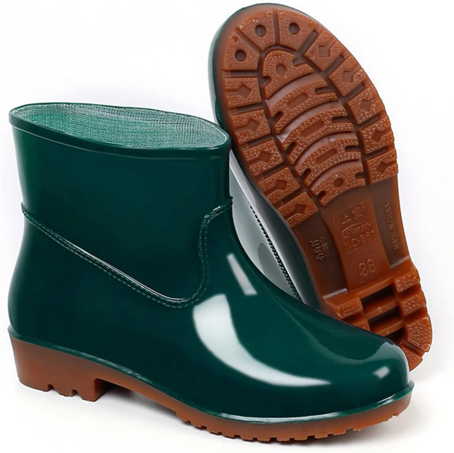 Rain Boots Women Wide Calf Mens Grounded Footwear Black Booties Barefoot Shoes Casual Fall Women's Rubber Rain Boots Waterproof & Anti-slip Womens Boots Winter