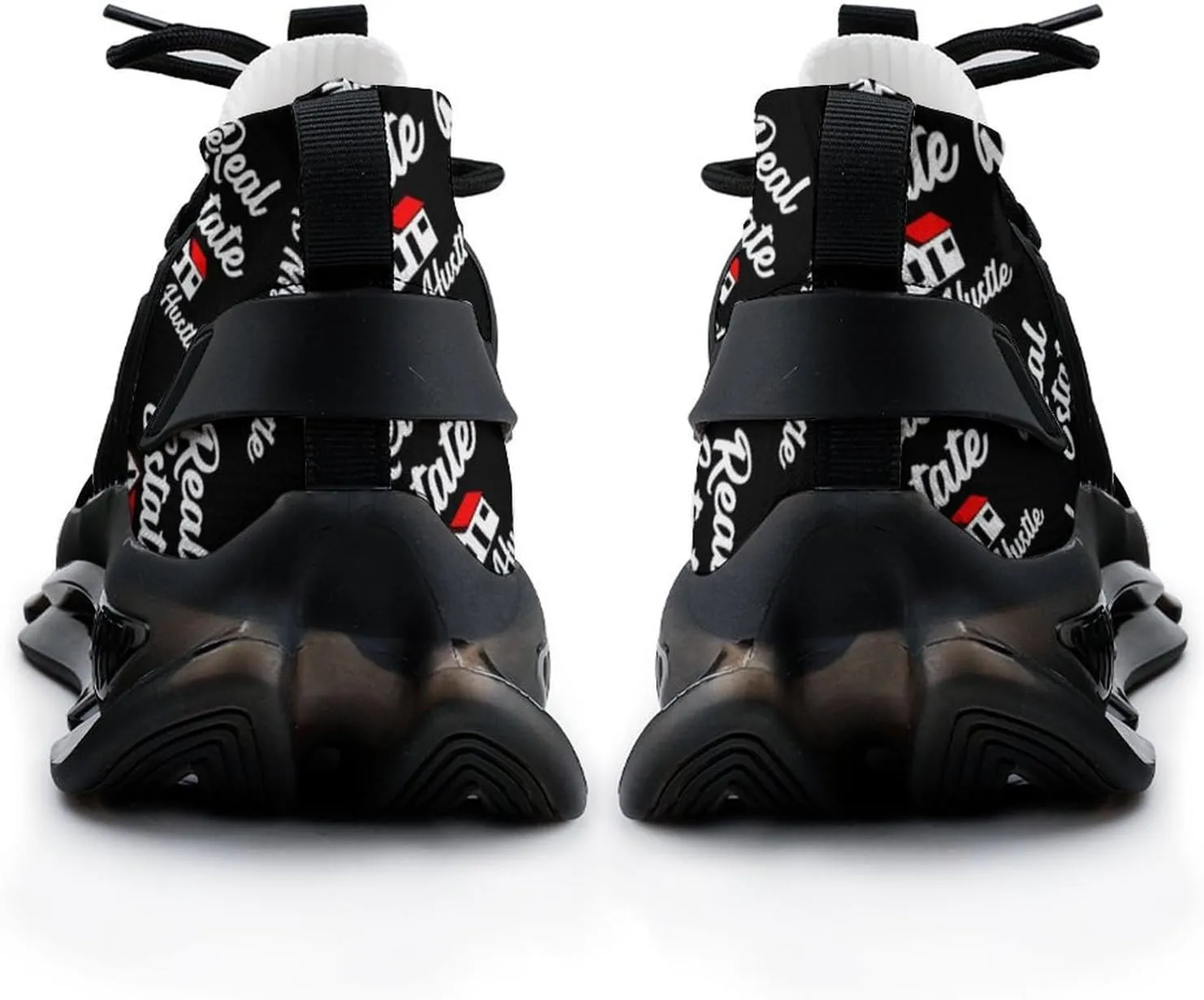 Real Estate is My Hustle Walking Shoes for Men Lightweight Tennis Fashion Elastic Sports Shoes Cushion Basketball Shoes