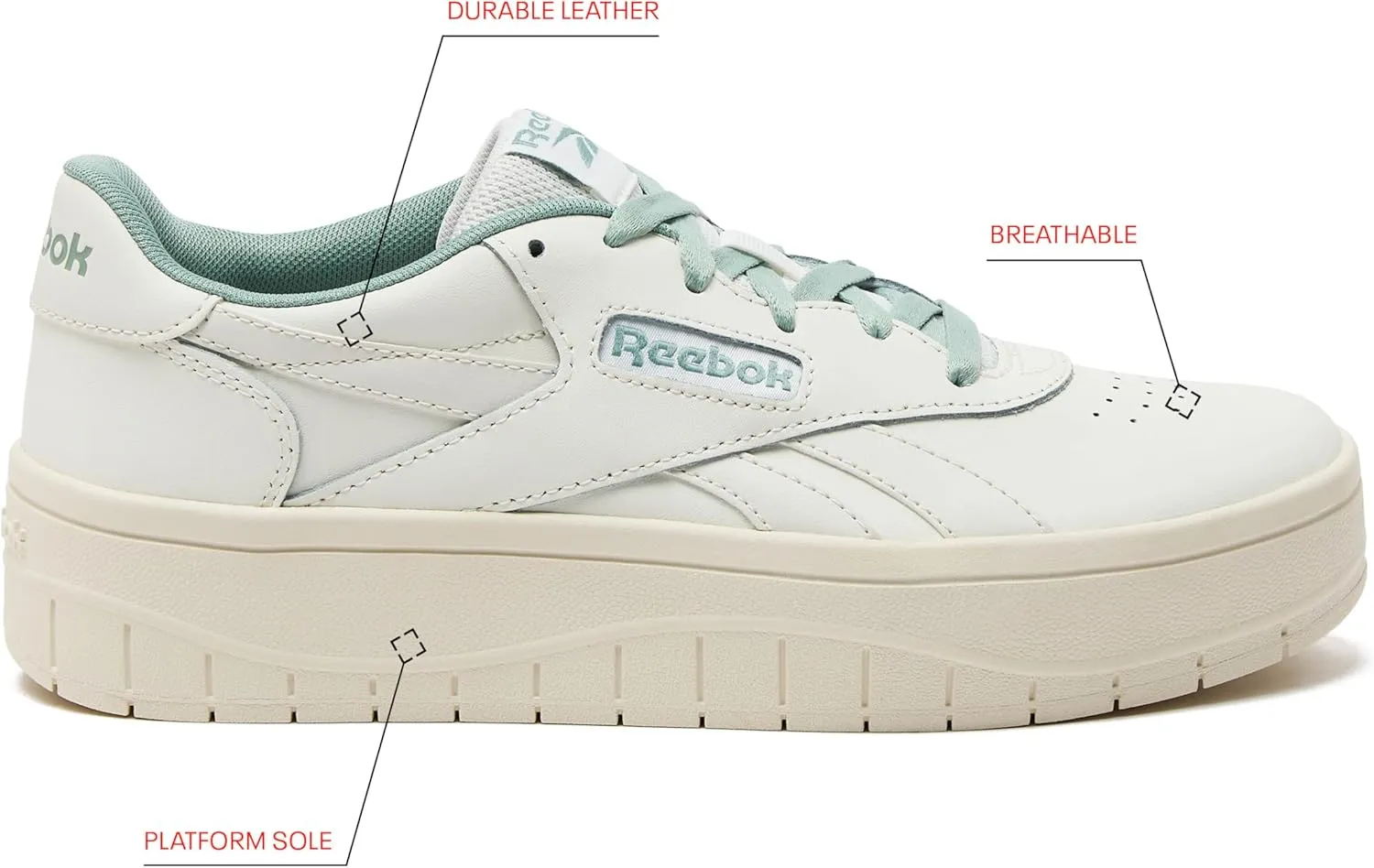 Reebok Women's Court Advance Surge Platform Sneakers