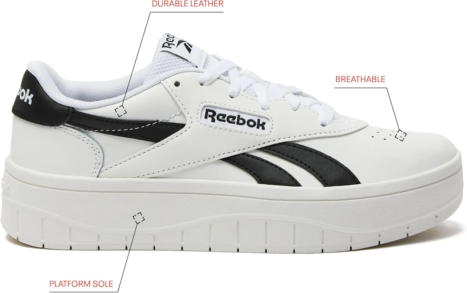 Reebok Women's Court Advance Surge Platform Sneakers