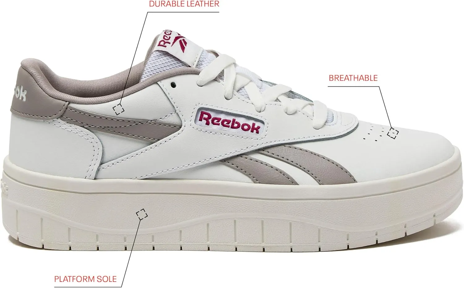 Reebok Women's Court Advance Surge Platform Sneakers