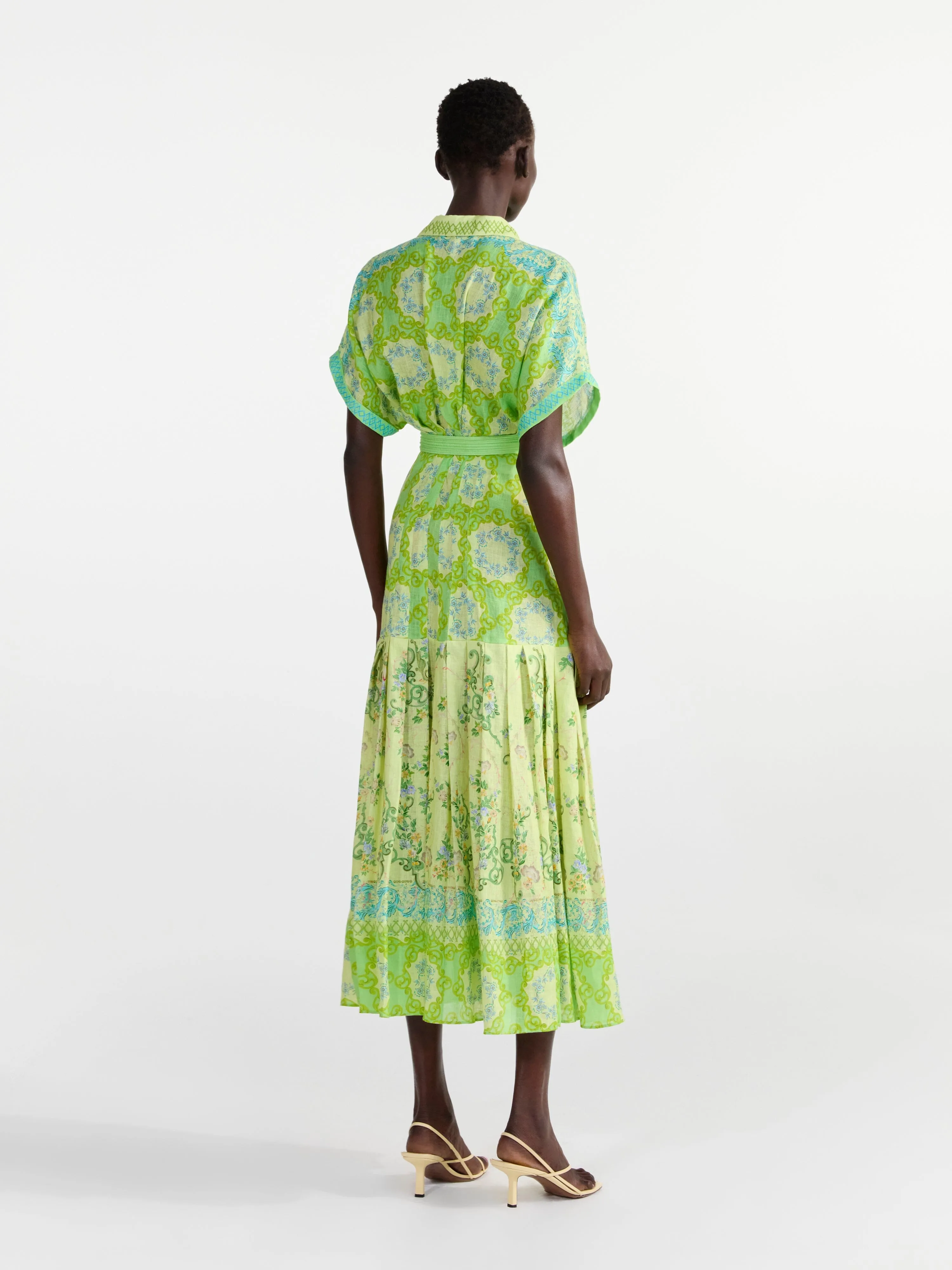 Riya B Dress in Cicchetti Lime