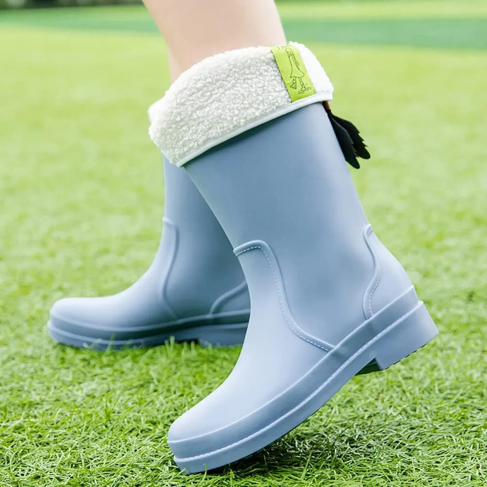 Rojeam Women's Rain Boots Waterproof Garden Shoes Rain Shoes