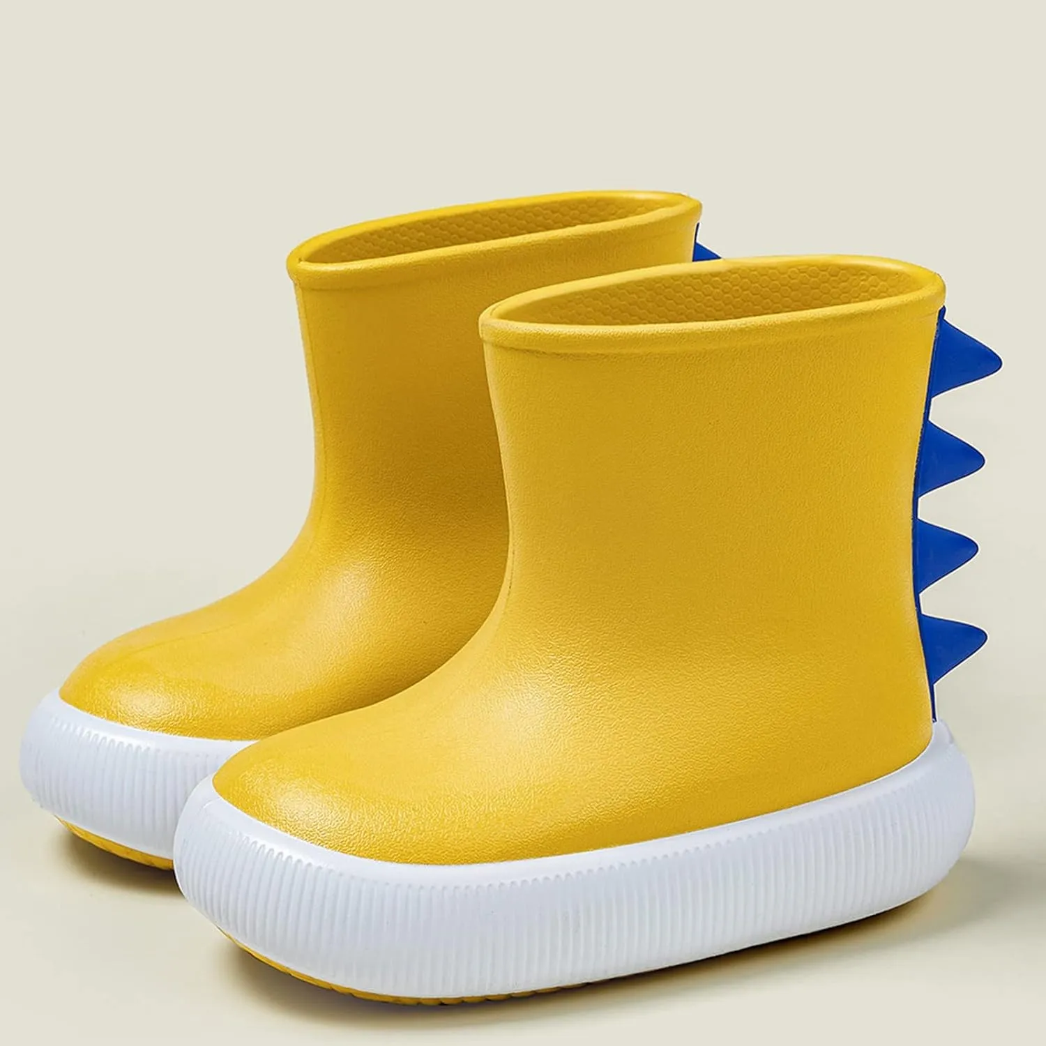 Rubber Boots Kids Classic Children Rainboots Rubber Children Water Shoes Waterproof Rain Boots Kids (Yellow, 7-8 Years)