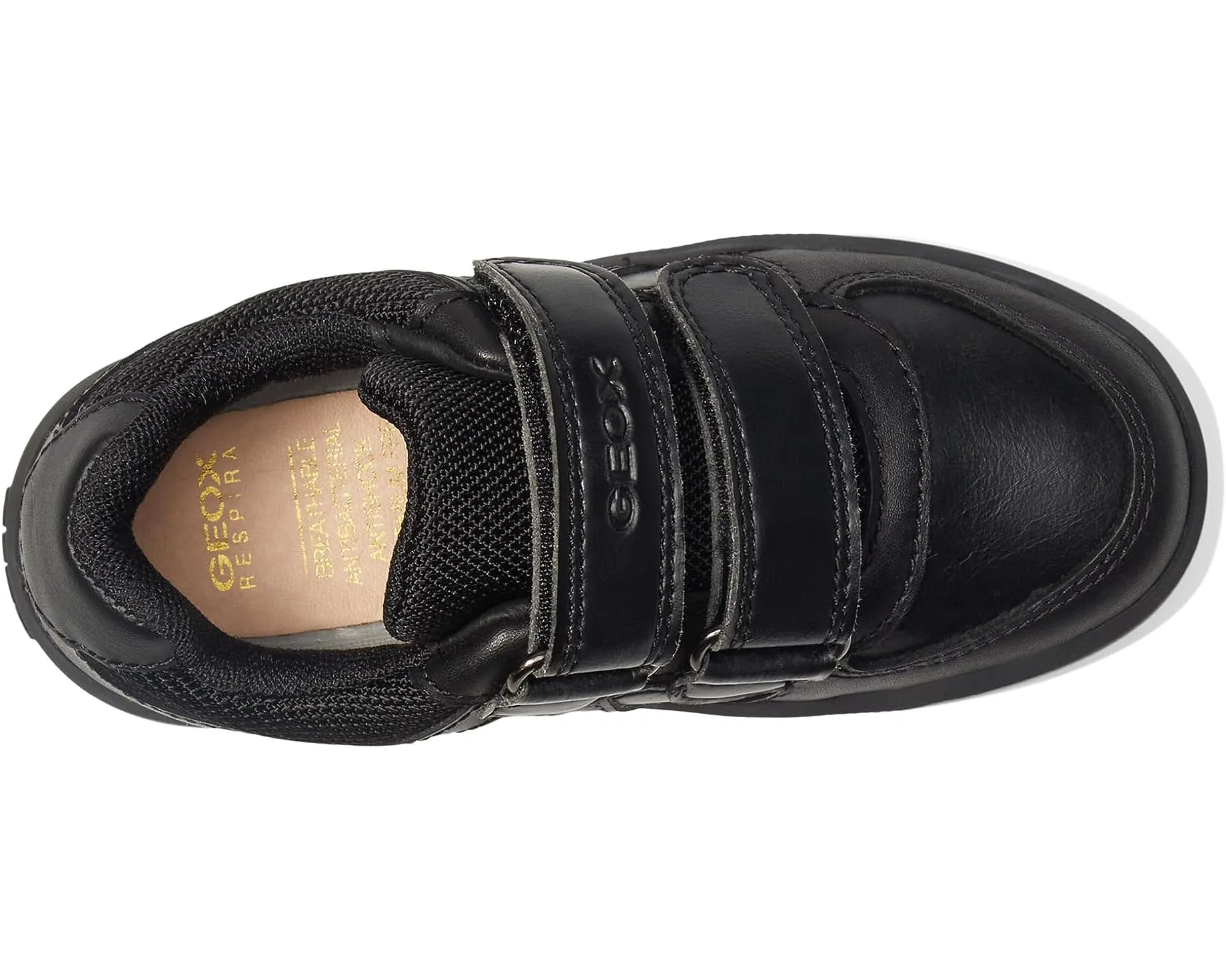 SALE Geox J Arzach Black Double Velcro Sneaker