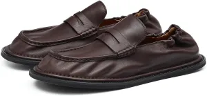 Santimon Men??s Slip-On Penny Loafers Dress Shoes ?C Soft Genuine Leather Moc Toe Mocasines with Non-Slip Sole, Comfortable Business Casual Mules & Clogs for Daily Wear and Travel