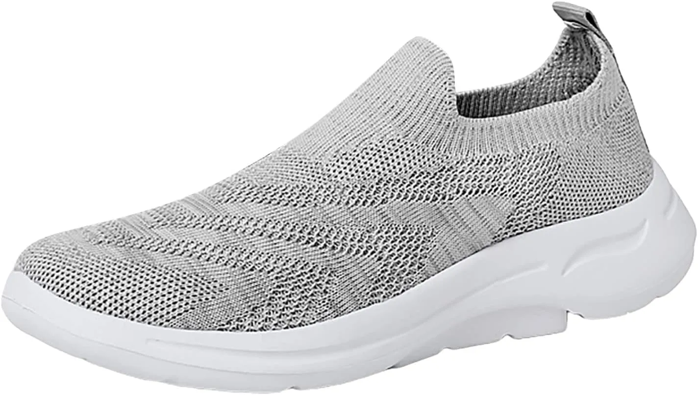 SBGMoSJ Womens Walking Shoes Slip On Comfy Shoes for Women Walking Black Gym Shoes Women Slip Ons Glitter Wedge Sneakers for Women Dressy Women Slip On Tennis Shoes Size 10