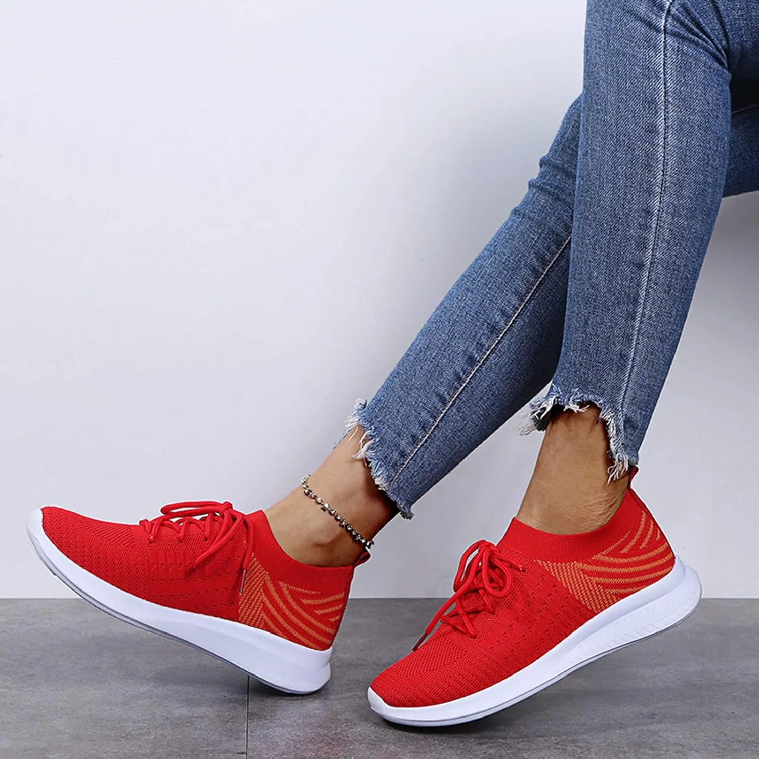 SBGMoSJ Womens Wide Casual Shoes Zapatos para Mujer C??Modos Tenis Womens White Leather Slip On Sneakers Womens Shoes Sneakers Wide Toe Box Comfy Open Toe Flats Shoes Women Dressy Cute