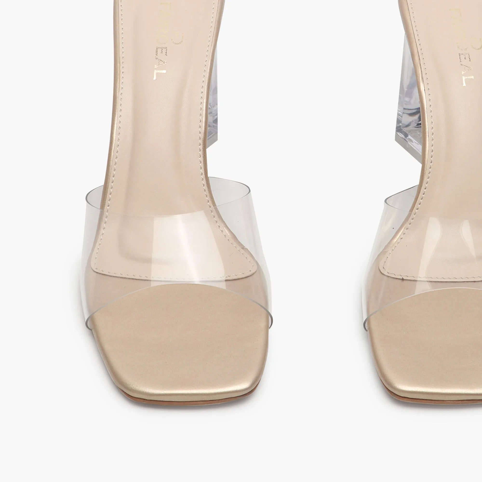 Sculptural Acrylic Heels Slip ons