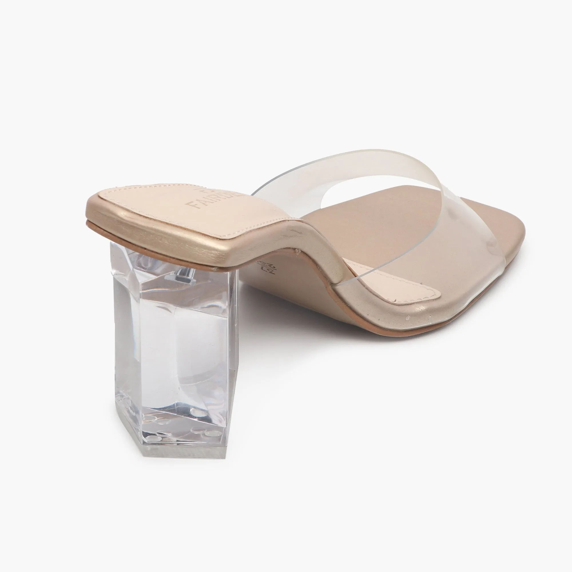 Sculptural Acrylic Heels Slip ons