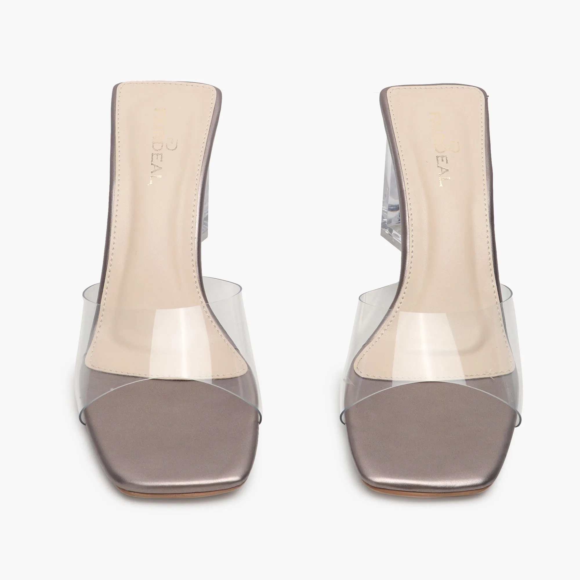 Sculptural Acrylic Heels Slip ons