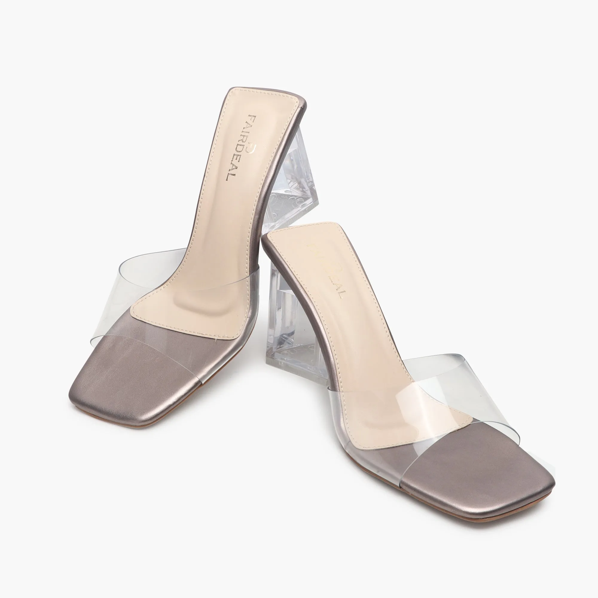 Sculptural Acrylic Heels Slip ons
