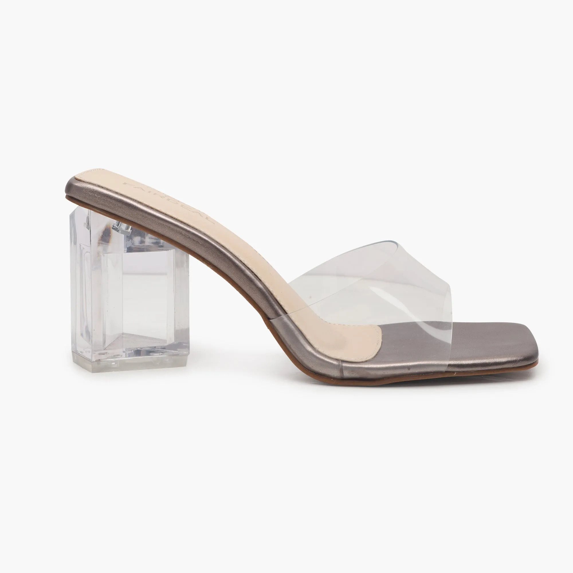 Sculptural Acrylic Heels Slip ons