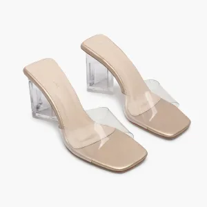 Sculptural Acrylic Heels Slip ons