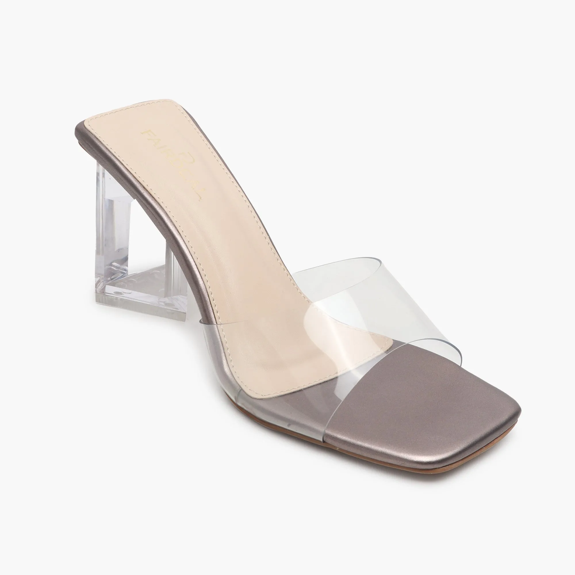 Sculptural Acrylic Heels Slip ons
