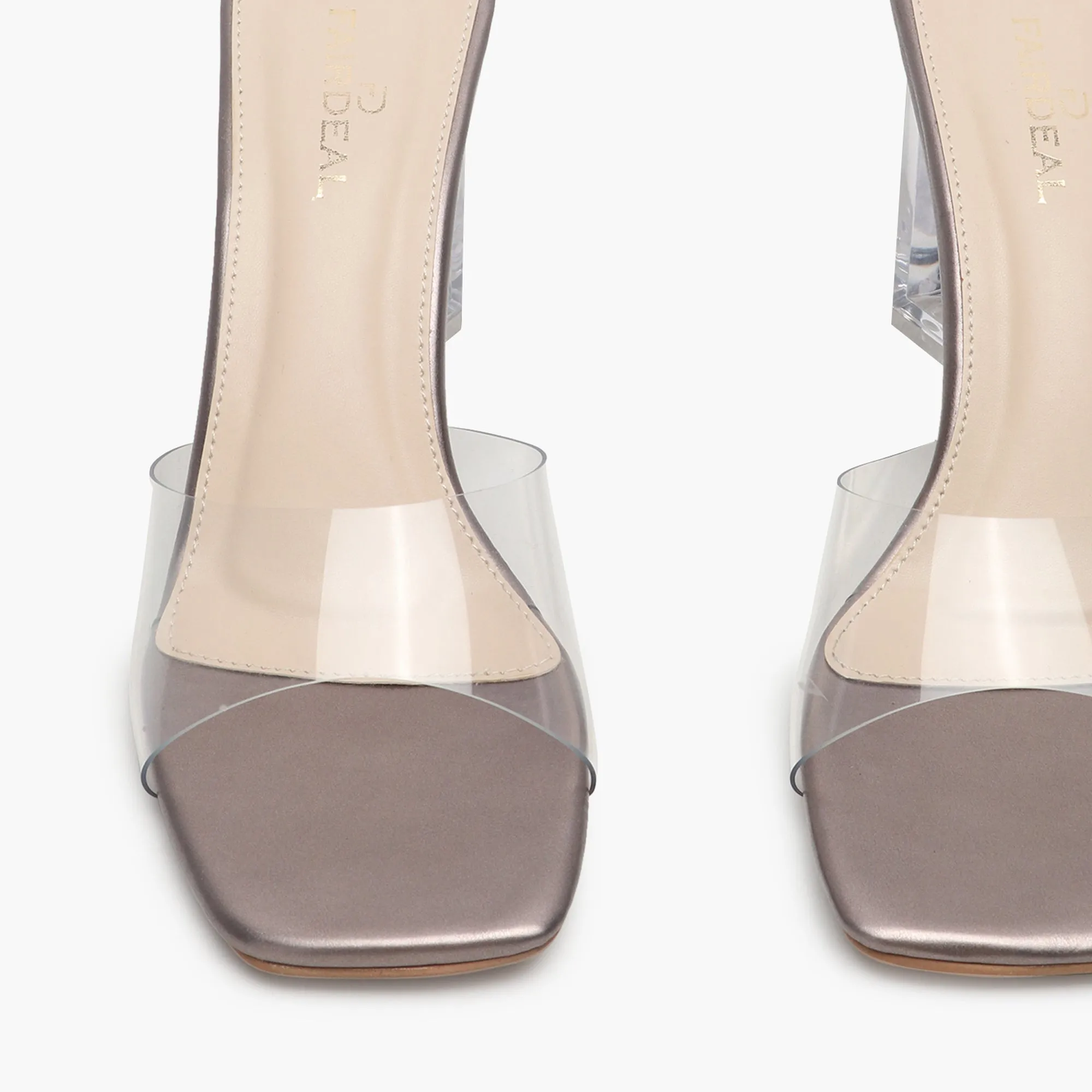 Sculptural Acrylic Heels Slip ons