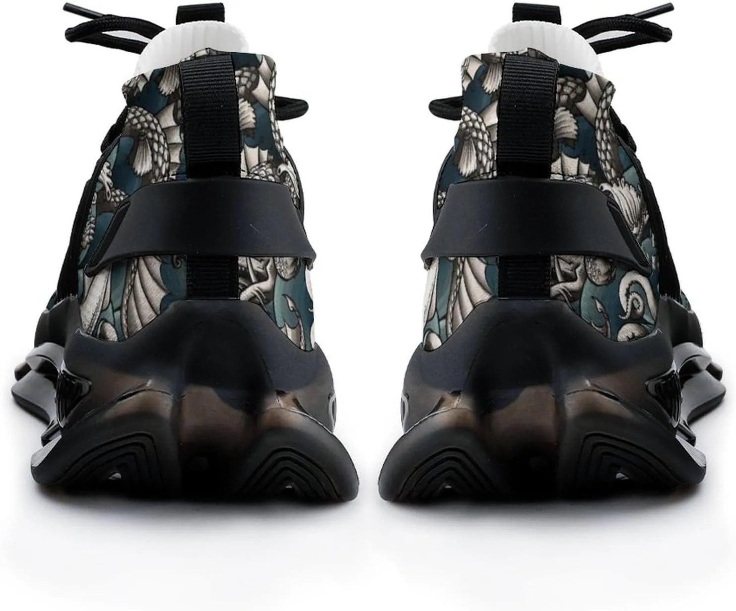Sea Monsters Walking Shoes for Men Lightweight Tennis Fashion Elastic Sports Shoes Cushion Basketball Shoes