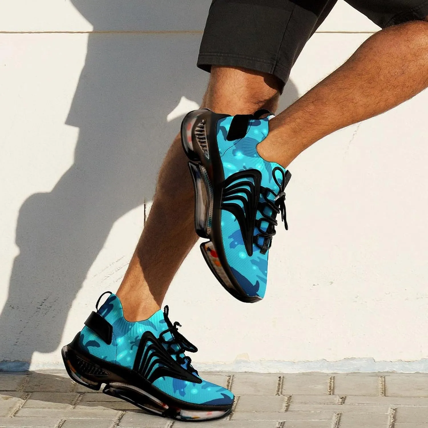 Sea Turtle Walking Shoes for Men Lightweight Tennis Fashion Elastic Sports Shoes Cushion Basketball Shoes