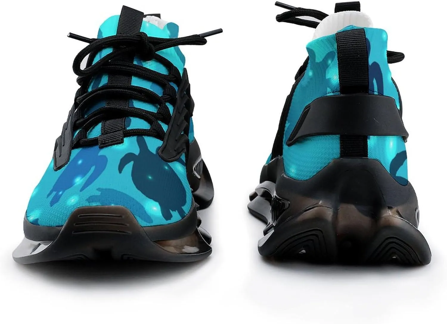 Sea Turtle Walking Shoes for Men Lightweight Tennis Fashion Elastic Sports Shoes Cushion Basketball Shoes